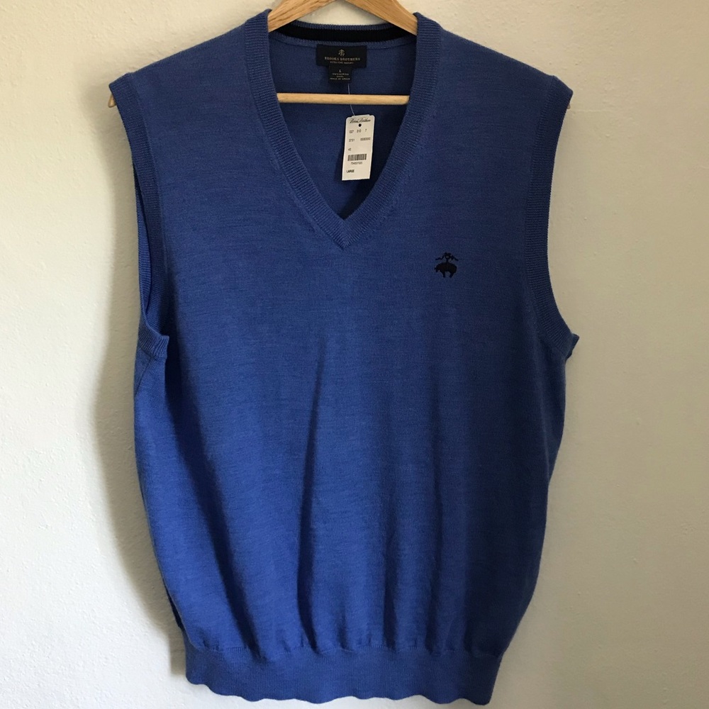 Brooks Brothers Blue Sweater Vest - New with tags